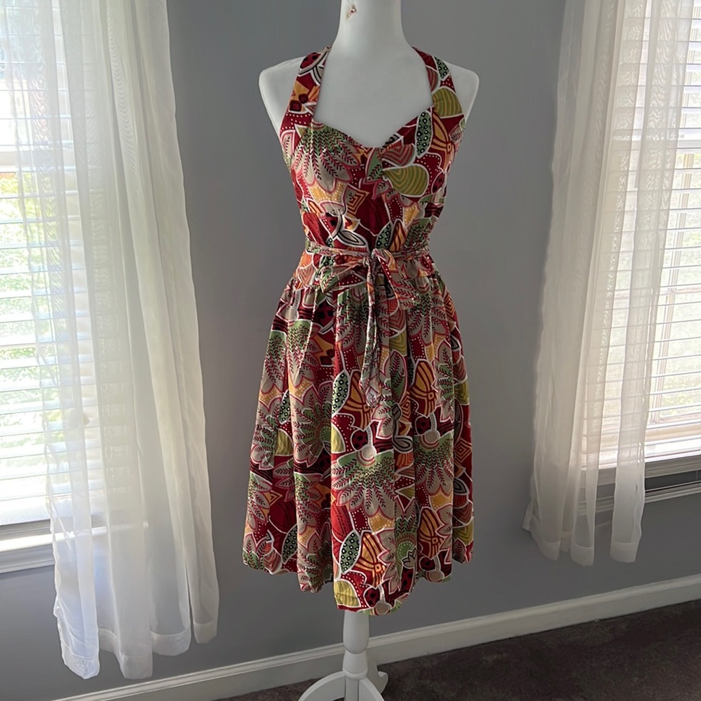 Beautiful Tropical Inspired Halter Dress